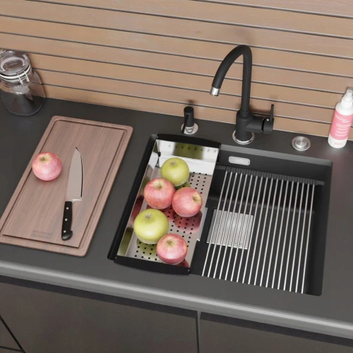 Zestaw - Zlewozmywak Franke podwieszany KNG 110-52 - bateria Pola - dozownik