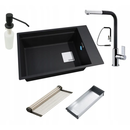 Zestaw - zlew Franke KNG 110-62 - bateria Linea  2 - dozownik - akcesoria