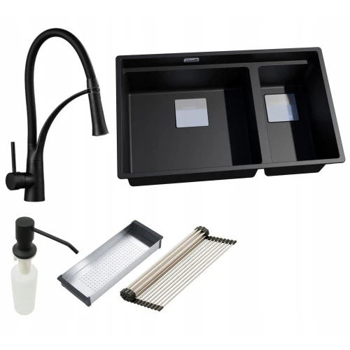 Zestaw - zlew Franke KNG 160 - bateria Nexo - dozownik - akcesoria