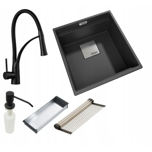 Zestaw - zlew Franke KNG 110-37 - bateria Nexo - dozownik