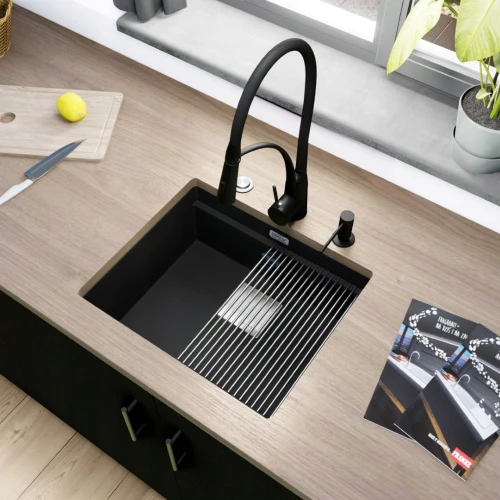 Zestaw - zlew Franke KNG 110-37 - bateria Nexo - dozownik