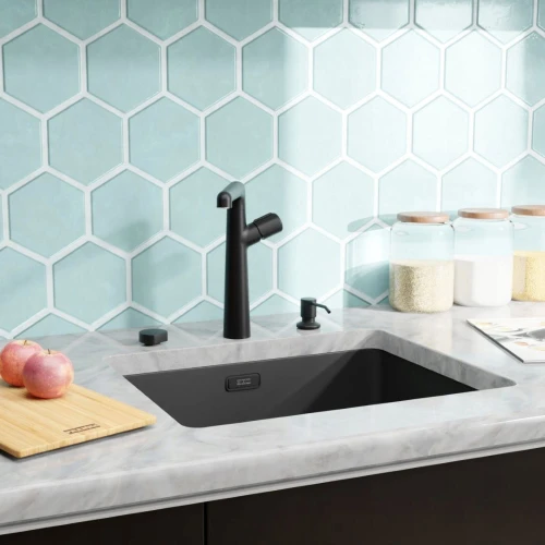 Zestaw - zlew podwieszany Franke MRG 210 - bateria Pretto - dozownik - syfon