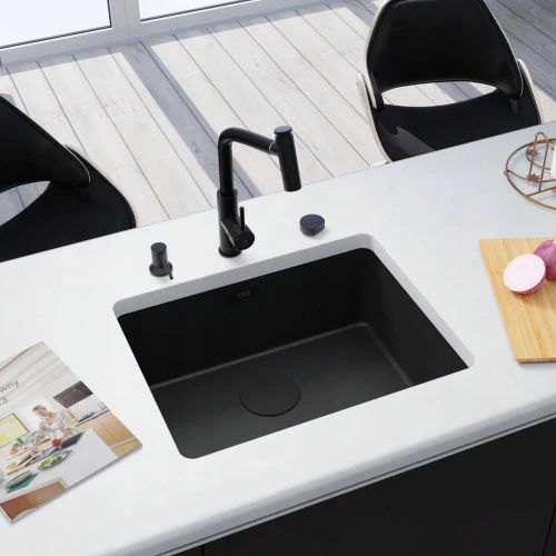 Zestaw - zlew podblatowy Franke MRG 210 - bateria Toro - dozownik - syfon