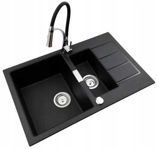 Zestaw - zlew Franke Sirius Sid 651-78 - bateria Pelikan - syfon