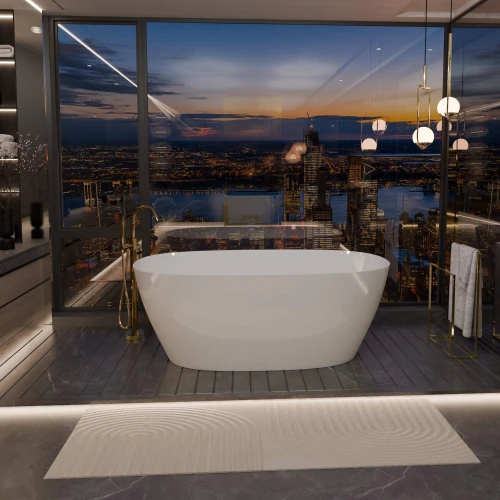Wolnostojąca wanna Lena 165 + syfon klik klak + bateria Roya